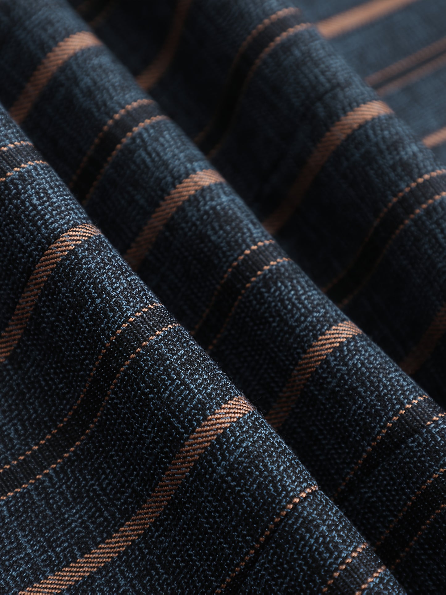 Blue & Brown Striped Suit