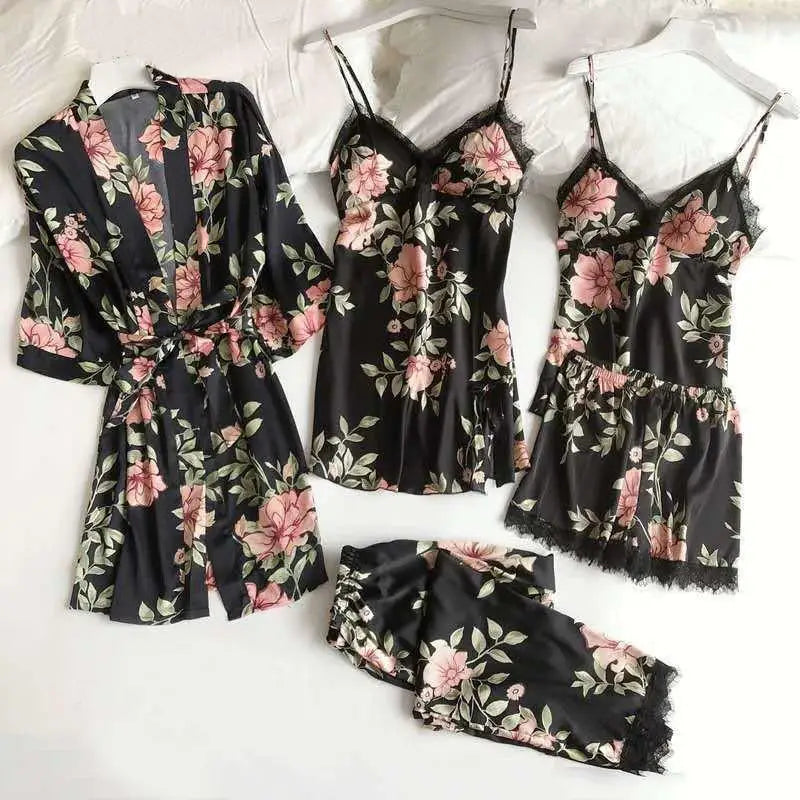 5PCS Sleepwear Kimono