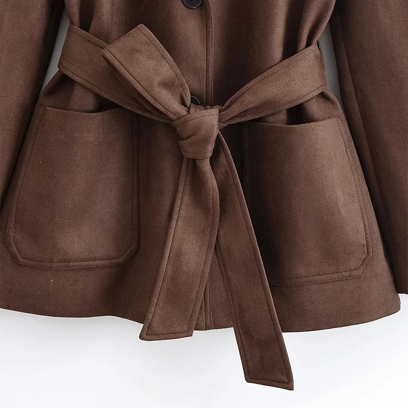 Vintage Brown Suede Blazer