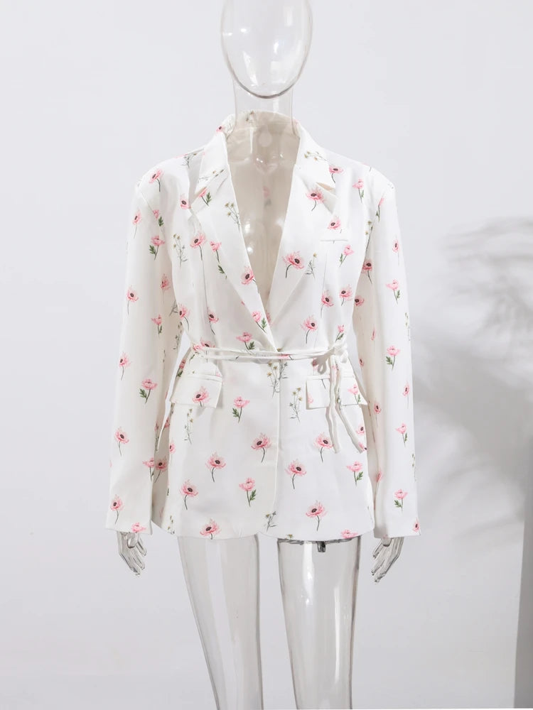One Button Flower Blazers