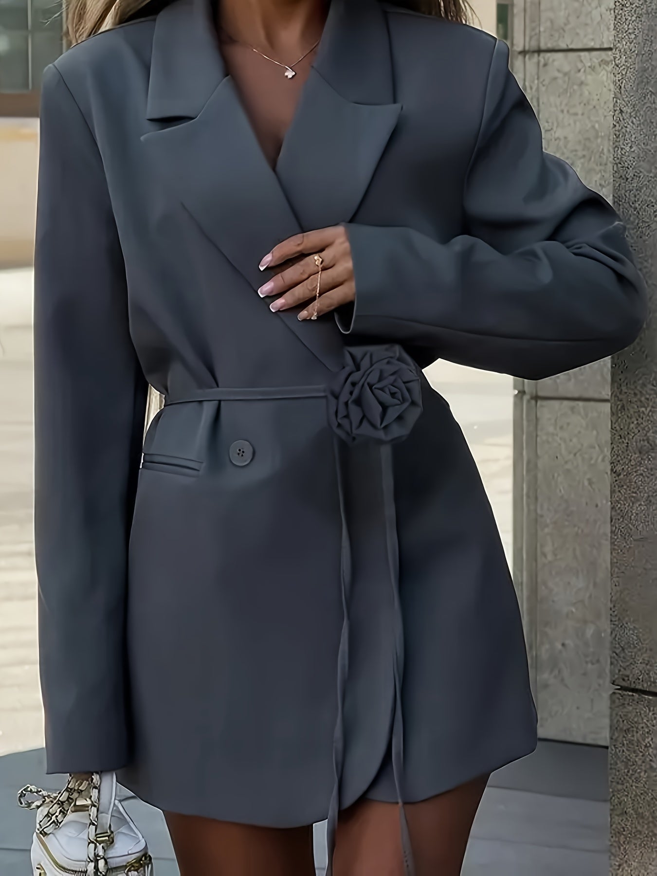 Light Gray Textured Blazer