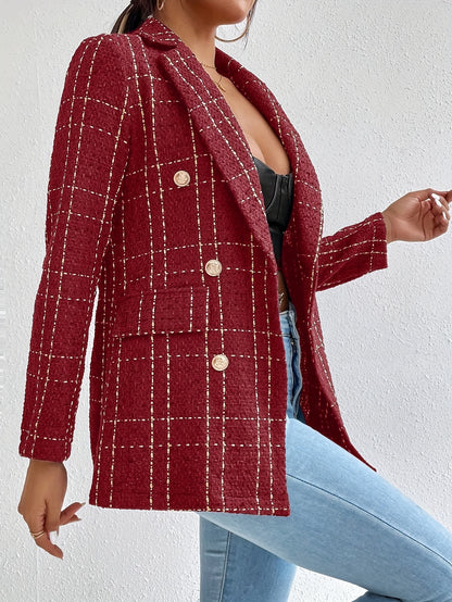 Elegant Brick-Red Blazer