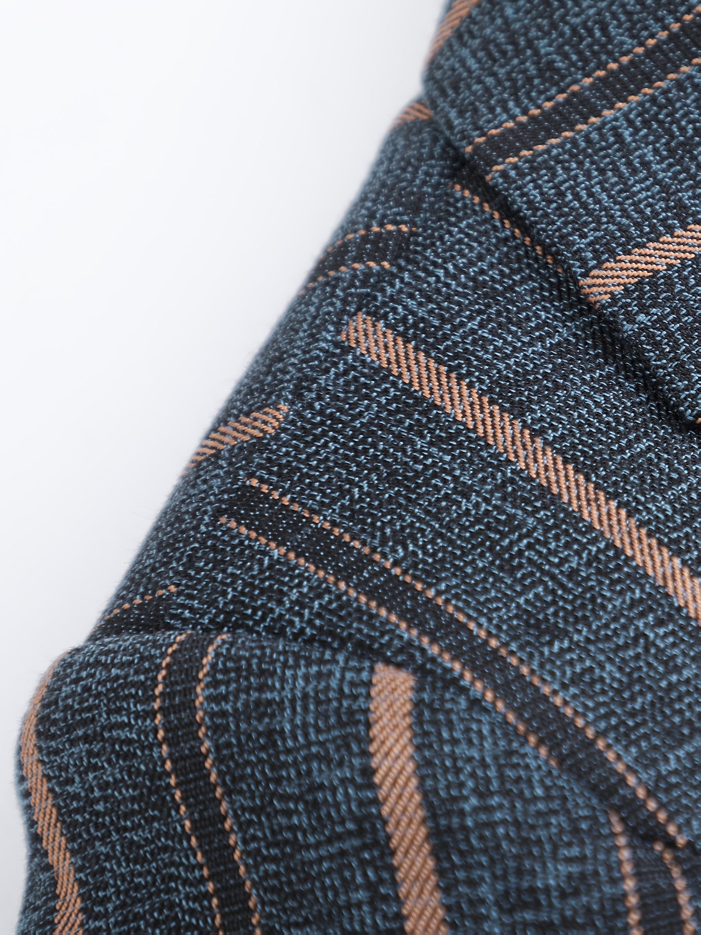 Blue & Brown Striped Suit