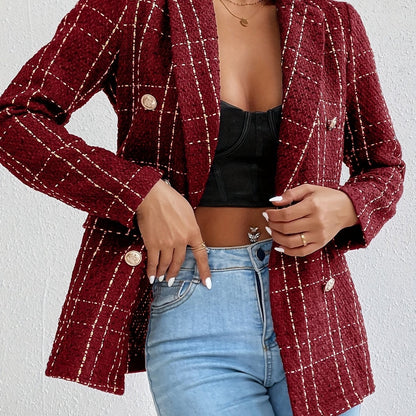 Elegant Brick-Red Blazer