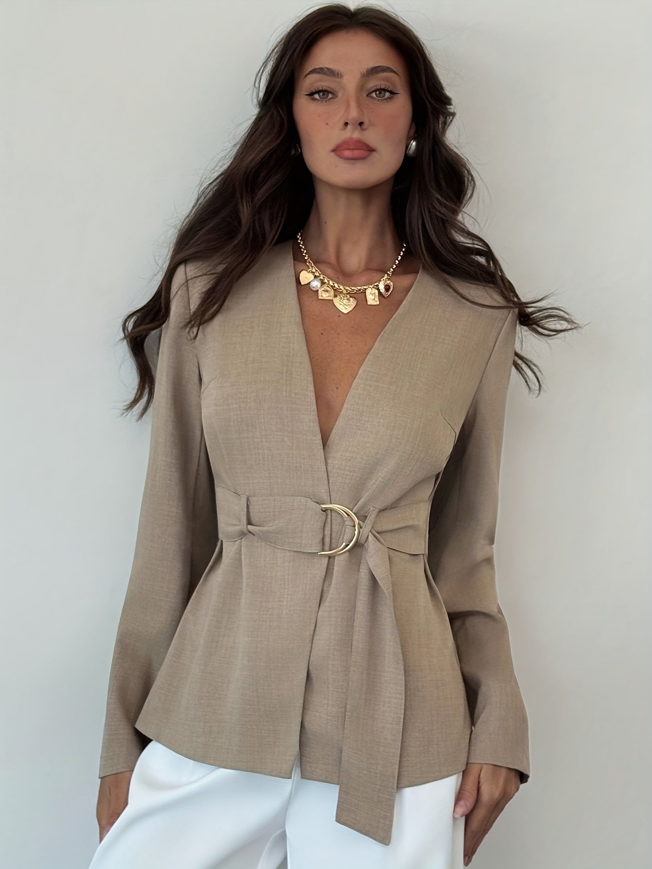 Winter Blazer with Belted Waist