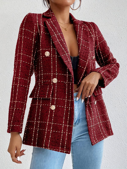 Elegant Brick-Red Blazer