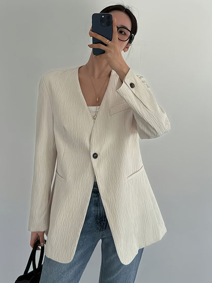 Office Single-Button Blazer