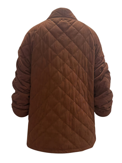 Elegant Brown Tweed Jacket