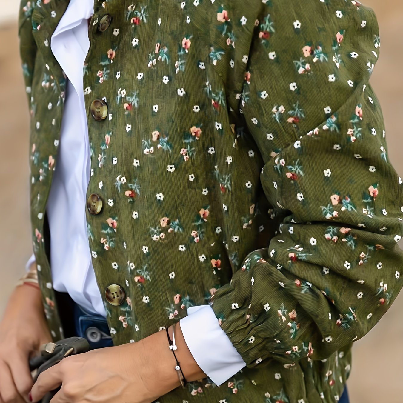 Floral Print Casual Jacket