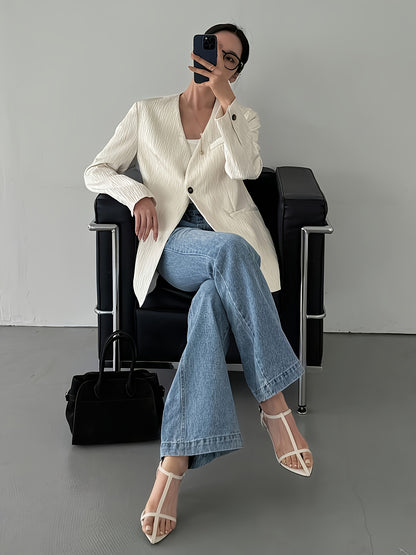 Office Single-Button Blazer