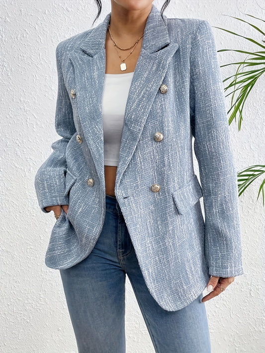 Light Blue Solid Blazer