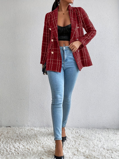 Elegant Brick-Red Blazer