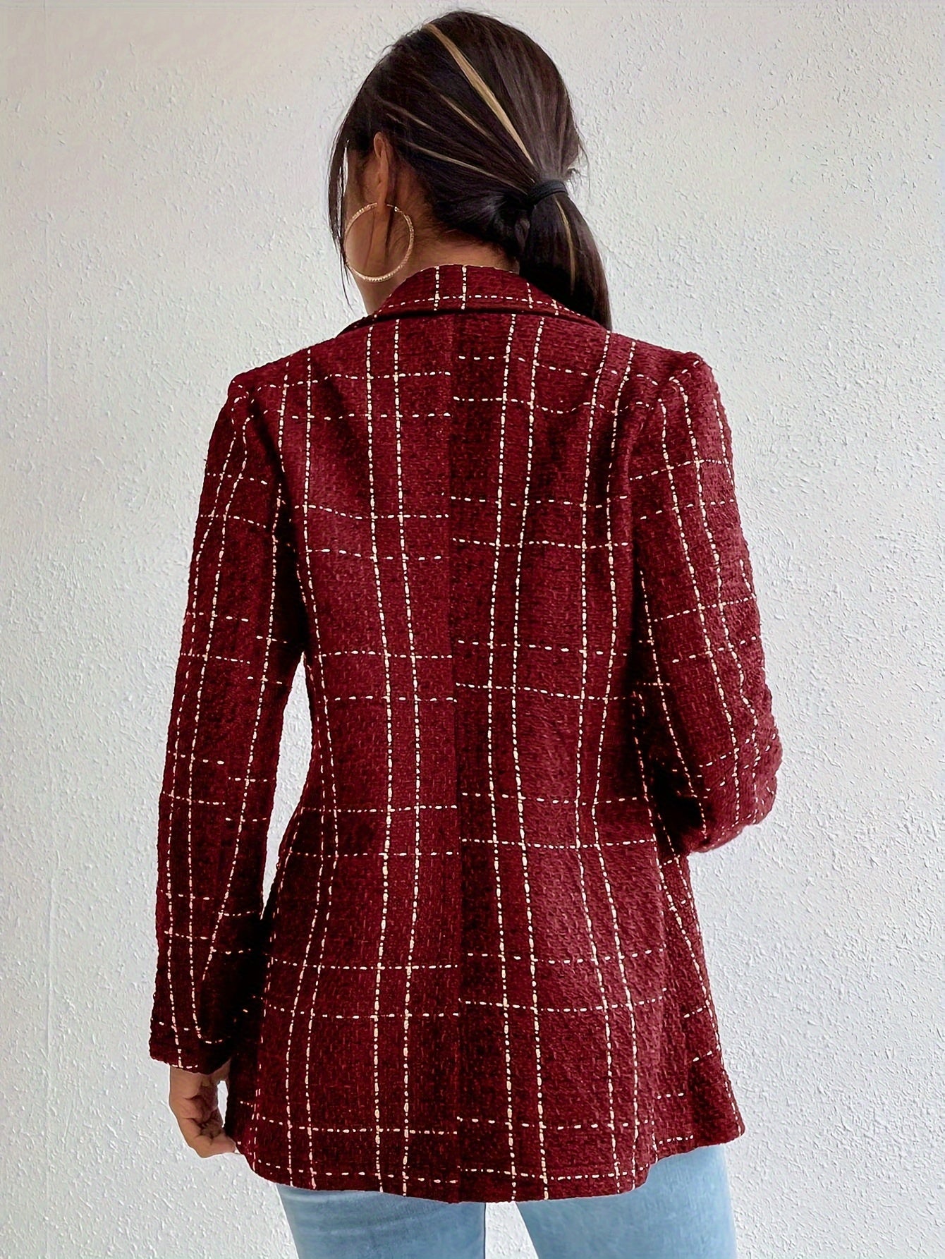 Elegant Brick-Red Blazer