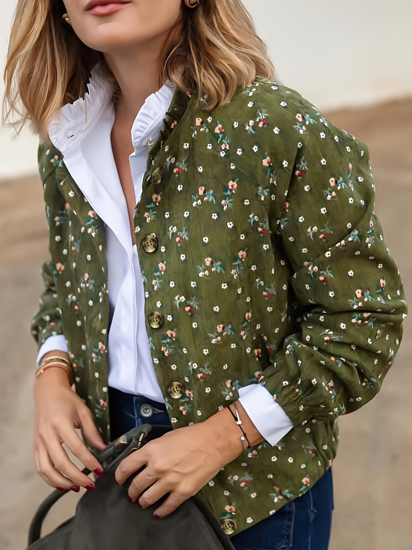 Floral Print Casual Jacket