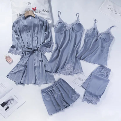 5PCS Sleepwear Kimono