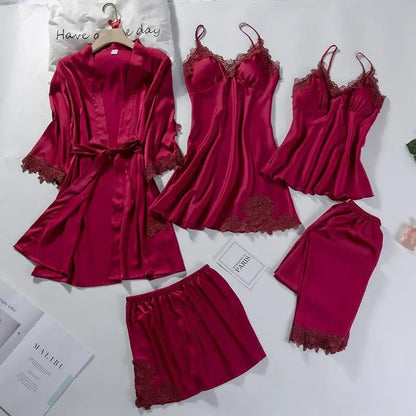 5PCS Sleepwear Kimono