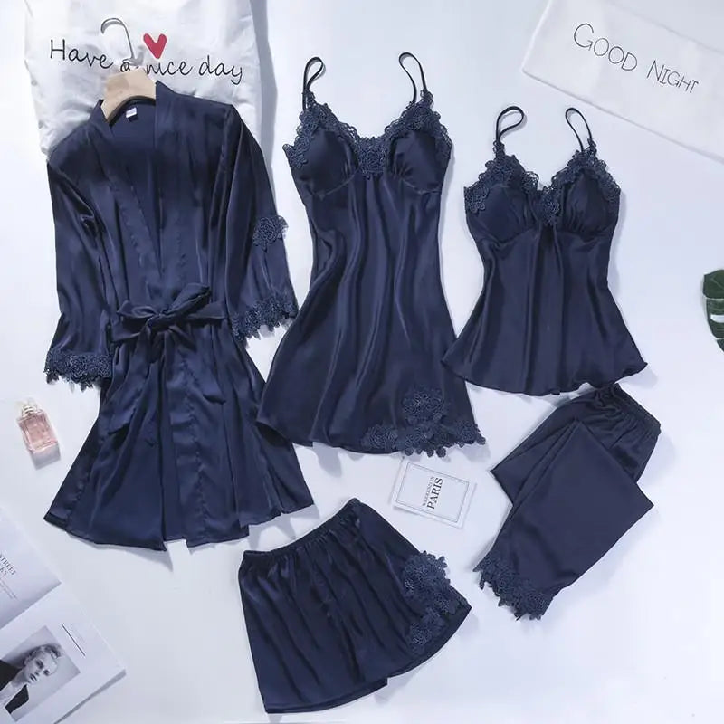 5PCS Sleepwear Kimono