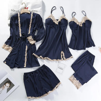 5PCS Sleepwear Kimono