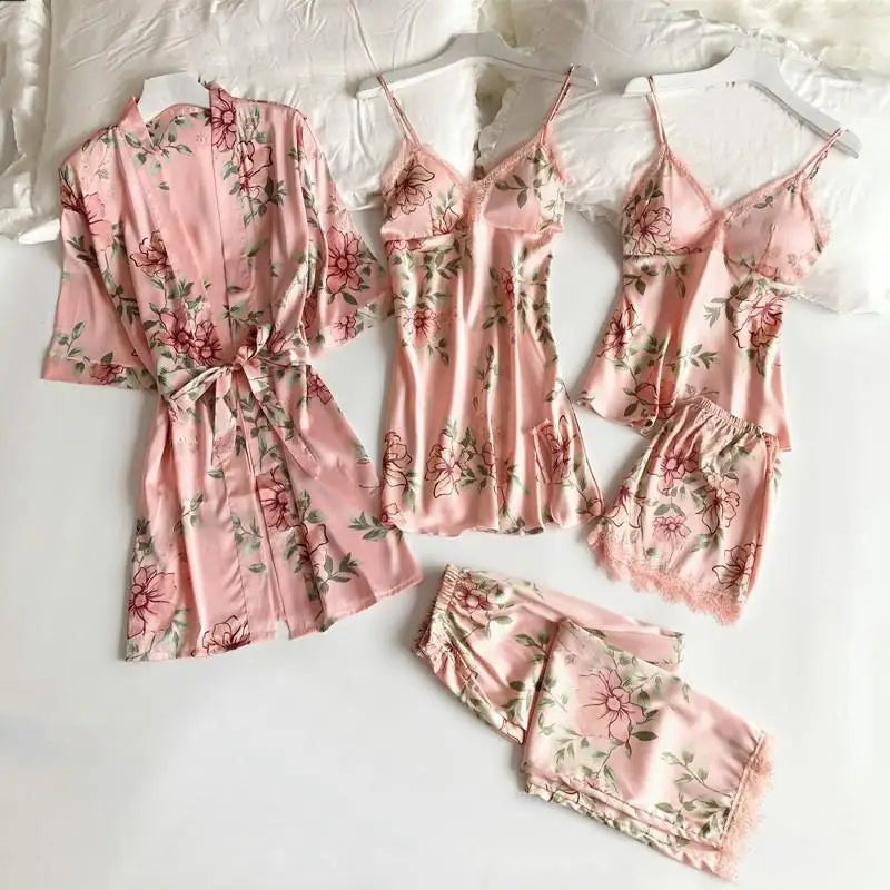 5PCS Sleepwear Kimono