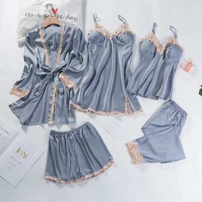 5PCS Sleepwear Kimono