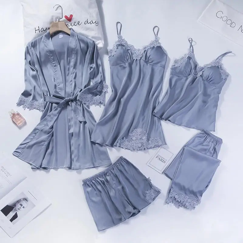 5PCS Sleepwear Kimono