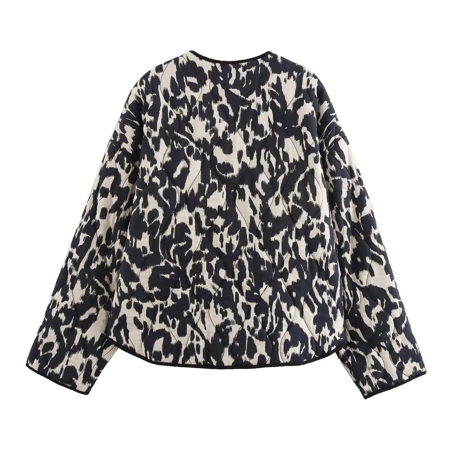 Zebra Printed Long Sleeve Bomber