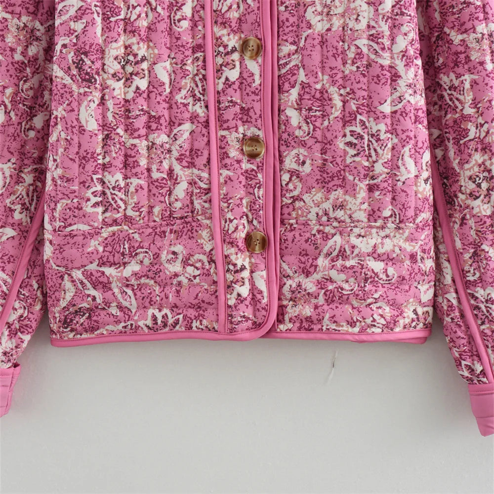 Floral Pink Bomber