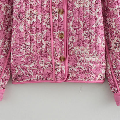 Floral Pink Bomber