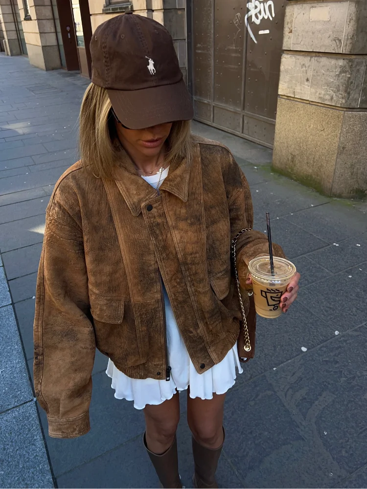 Brown Lapel Vintage Jacket