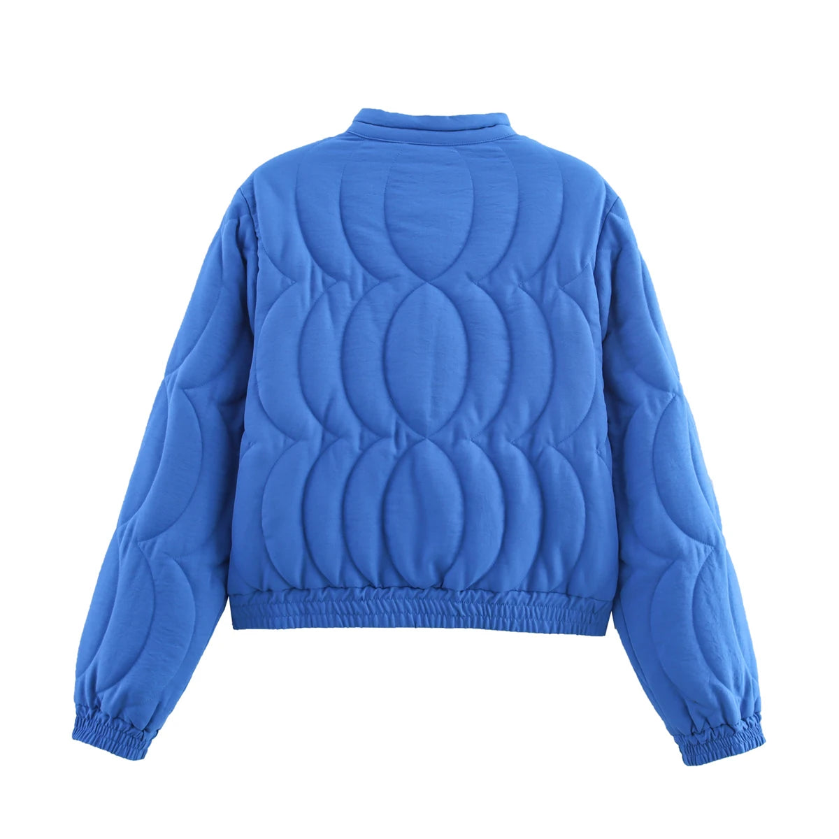 Quilted Floral Embroidery Bomber