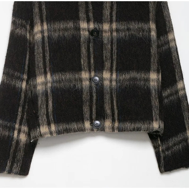 Plaid Woolen Jacket