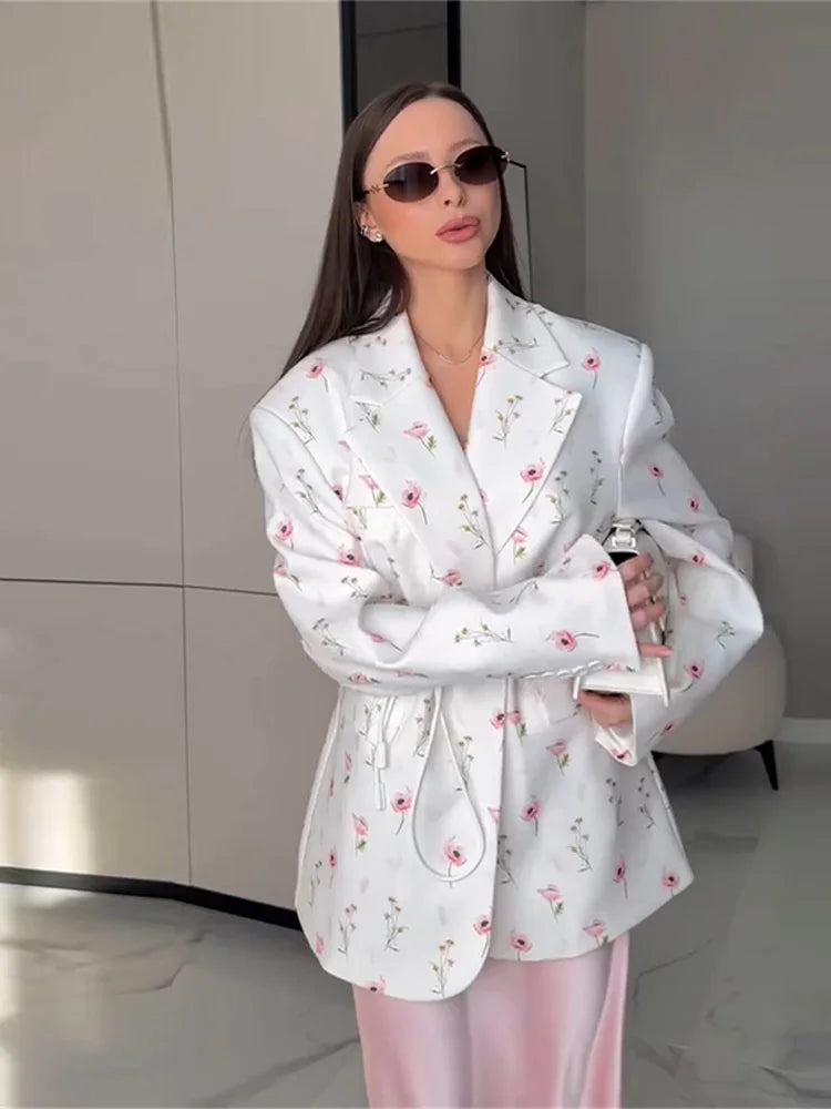 One Button Flower Blazers