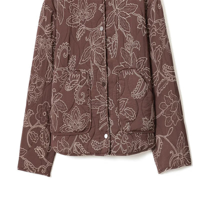 Quilted Embroidery Coated Jacket