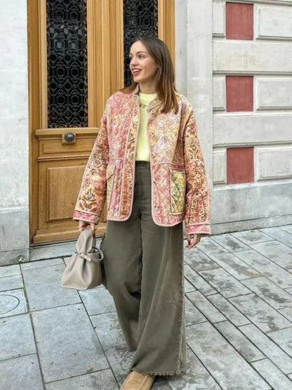 Floral Print Casual Bomber