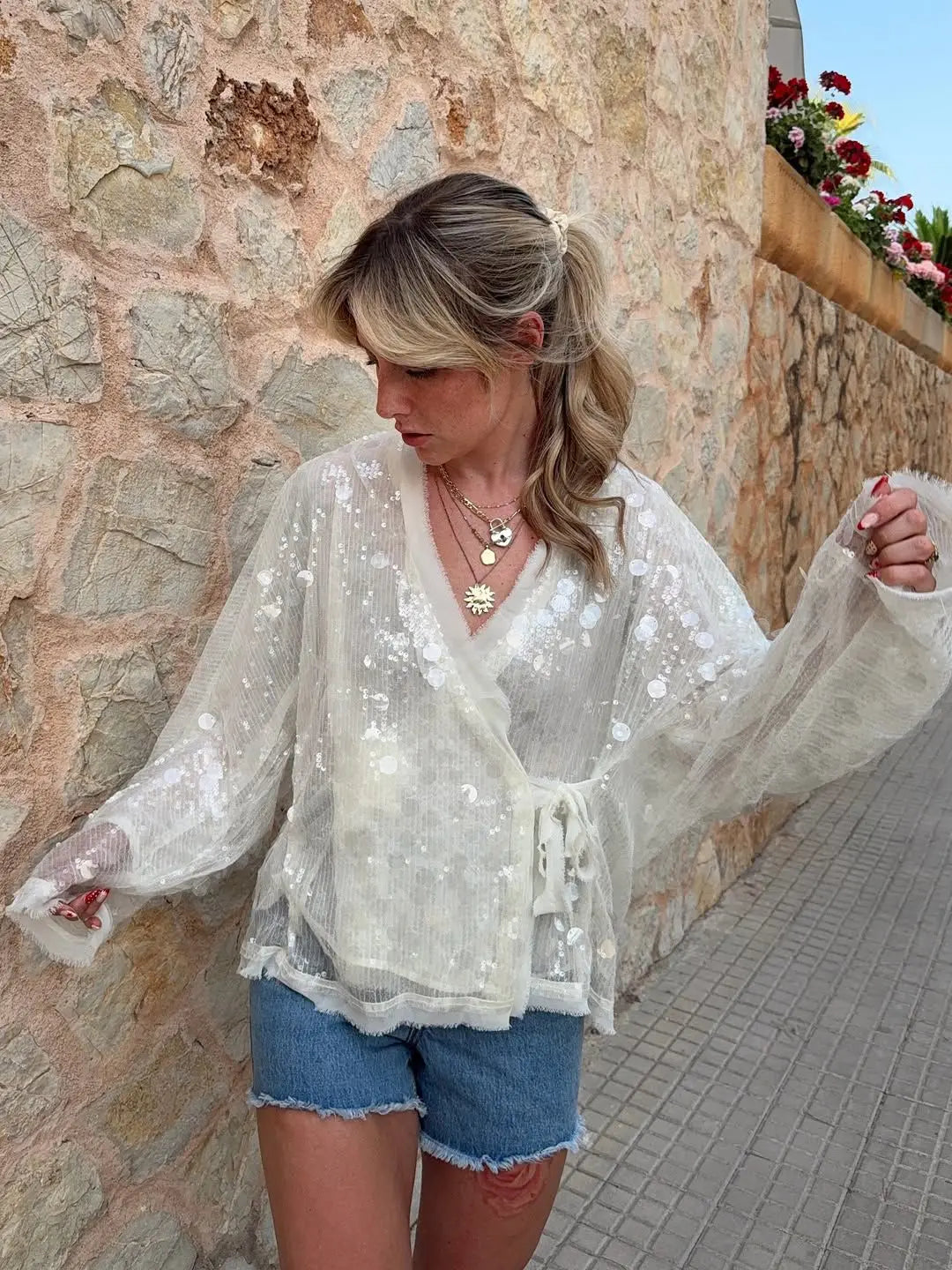 Autumn Sequin Kimono Jacket