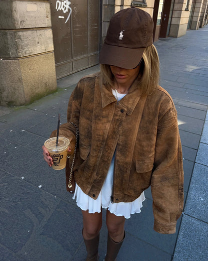 Brown Lapel Vintage Jacket