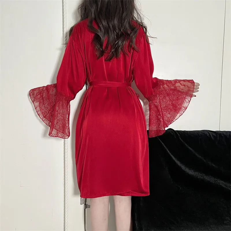 Sexy Embroidery Sleepwear