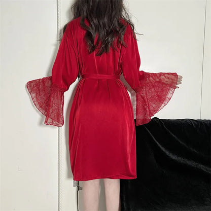 Sexy Embroidery Sleepwear