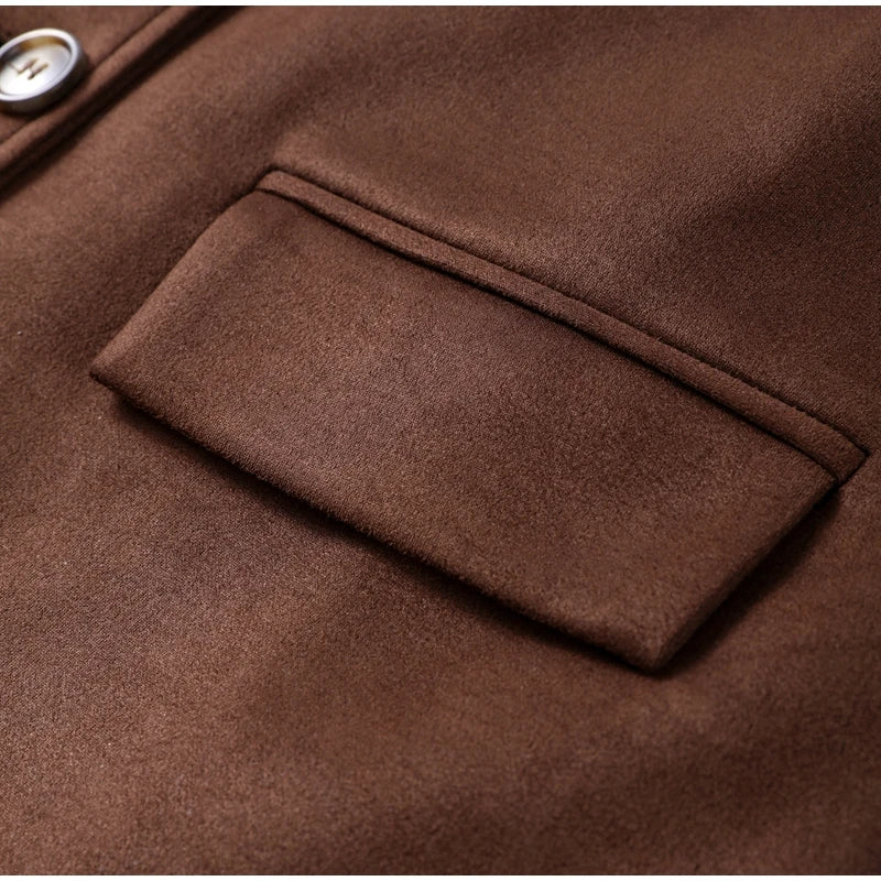 Vintage Brown Suede Blazer