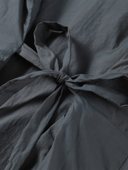 Gray Cotton Kimono Style Jacket