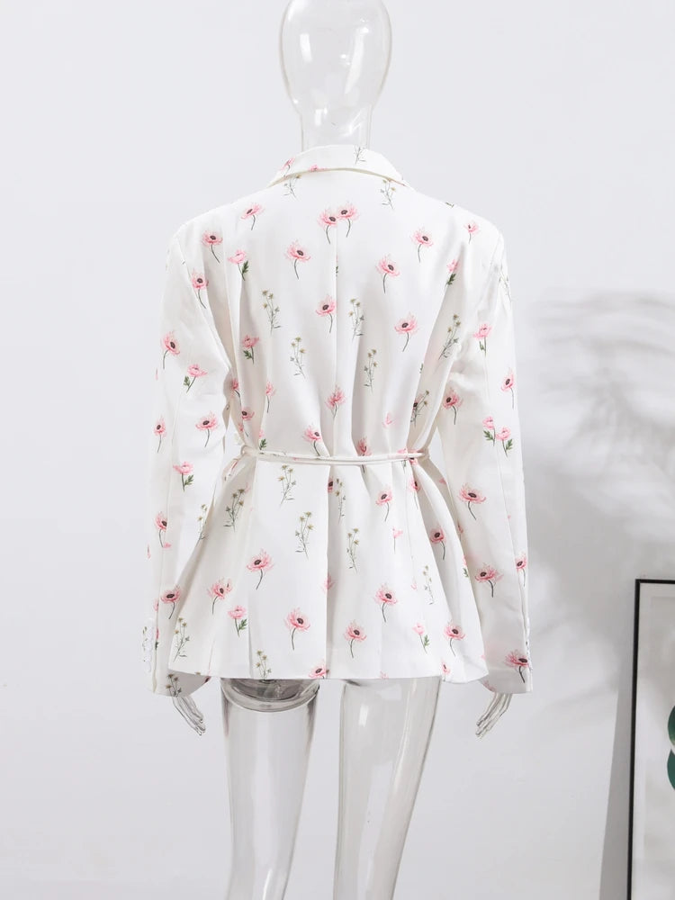 One Button Flower Blazers