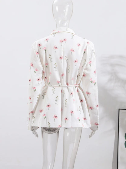 One Button Flower Blazers