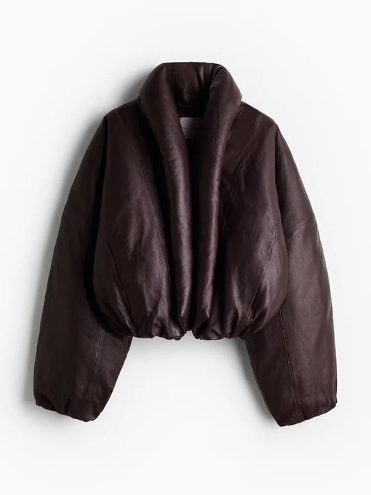 Leather Puffer Jacket