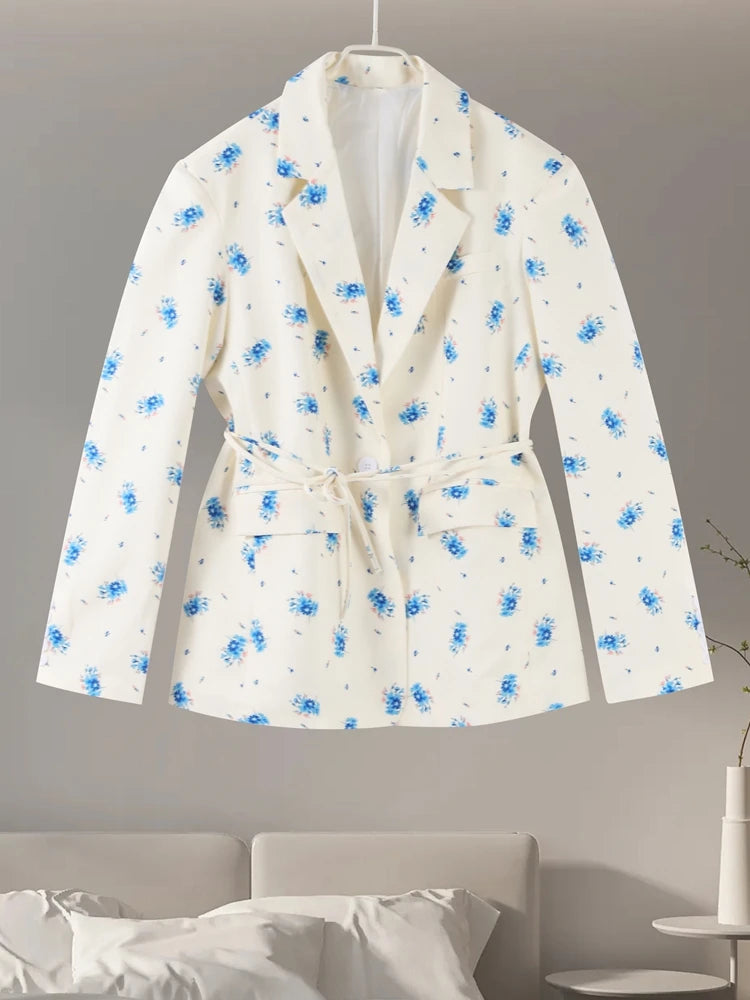 One Button Flower Blazers