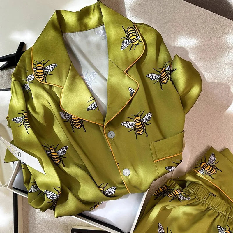 Honey Silk-Satin Sleepwear