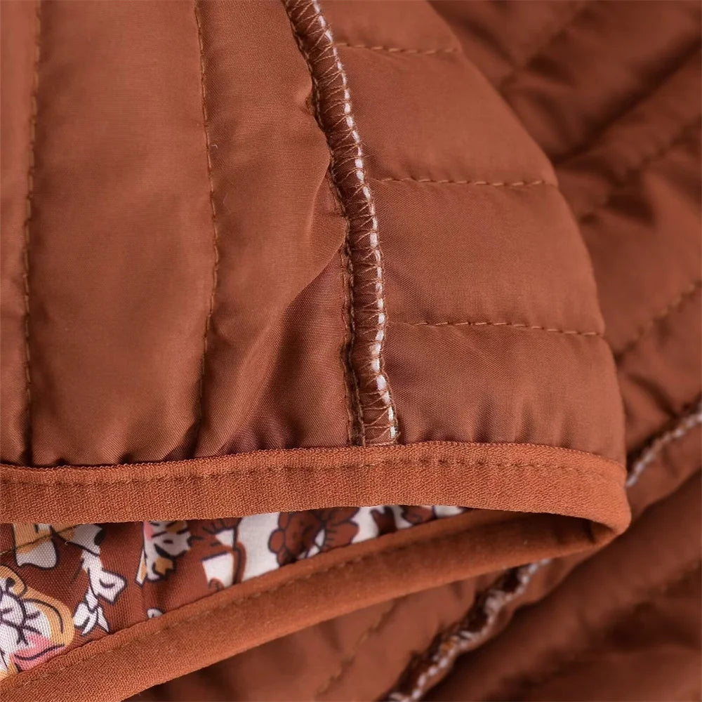 Autumn-Style Printed Bomber