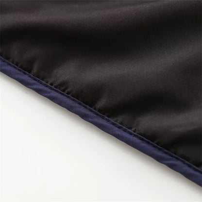 Snow Blue Printed Bomber