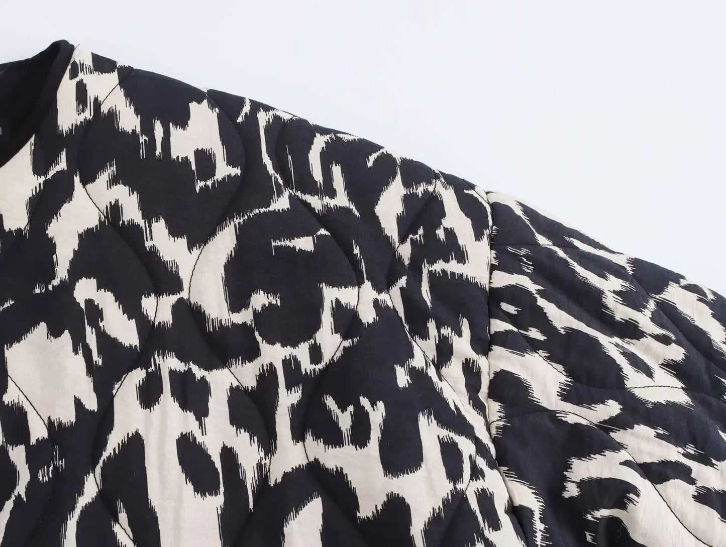 Zebra Printed Long Sleeve Bomber