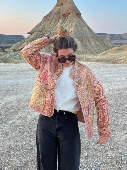 Floral Print Casual Bomber