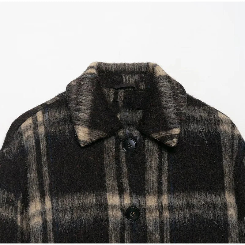 Plaid Woolen Jacket